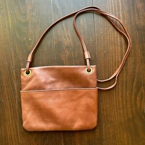 Margot Brown, leather Crossbody bag